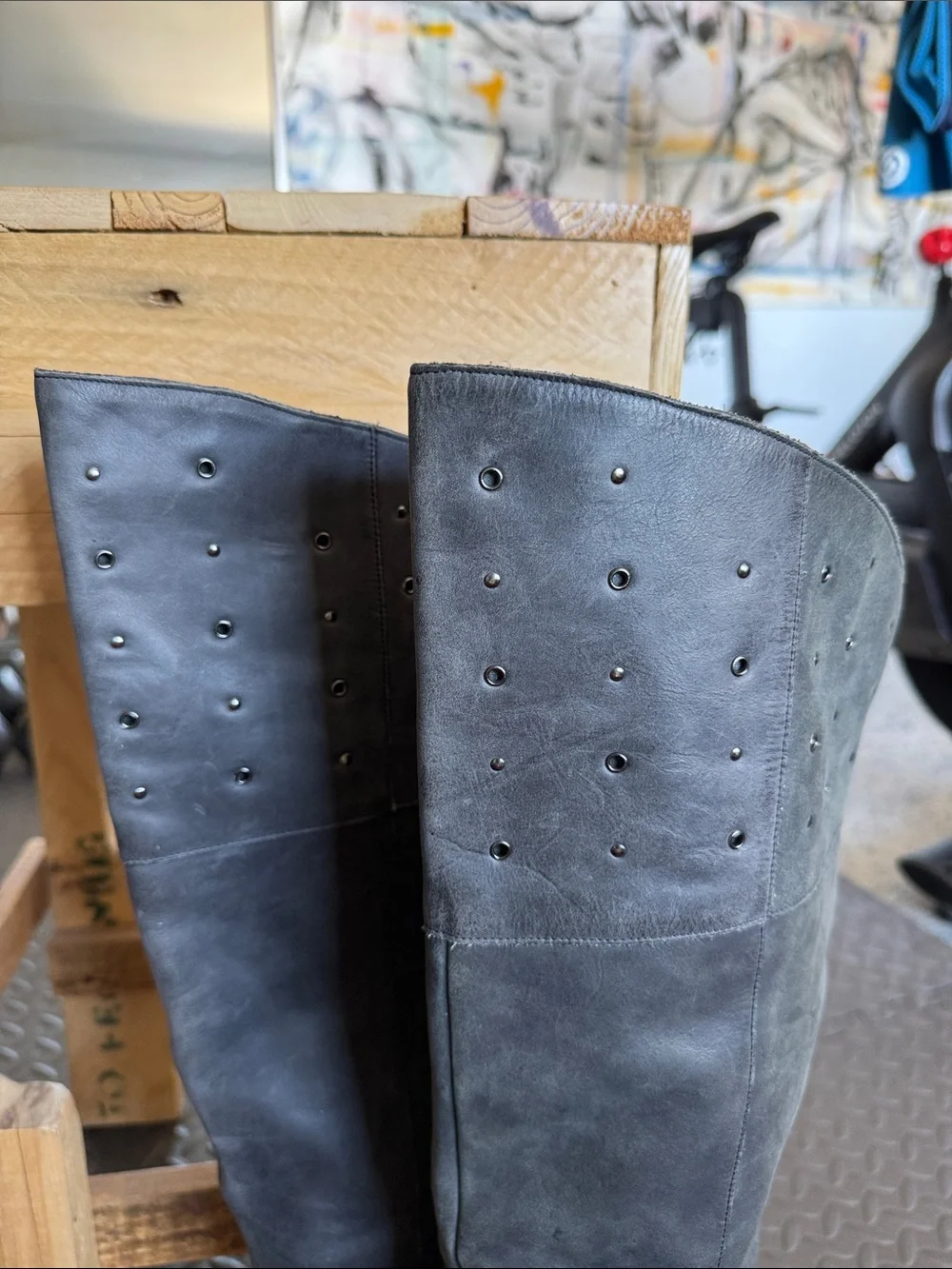 Kenneth Cole Over the Knee Optional Fold Flat Leather Boots